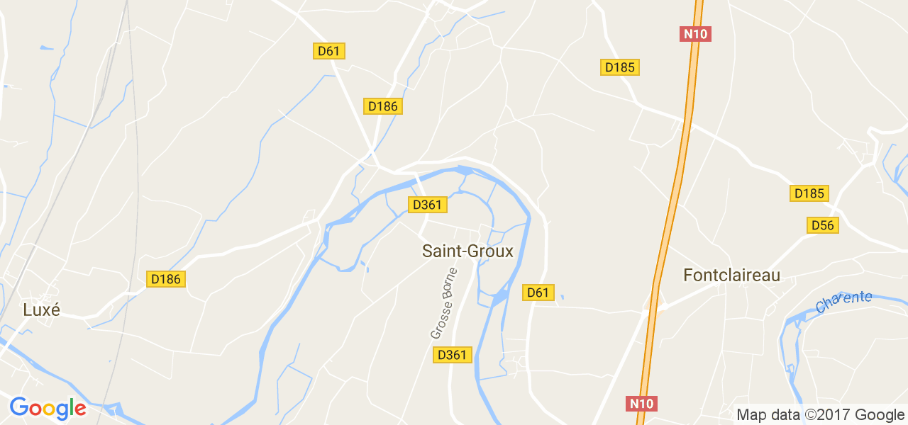 map de la ville de Saint-Groux