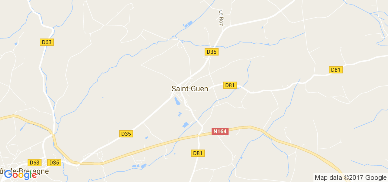 map de la ville de Saint-Guen