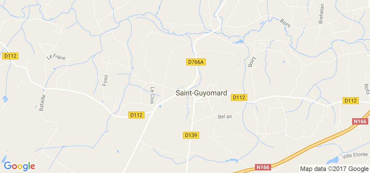 map de la ville de Saint-Guyomard