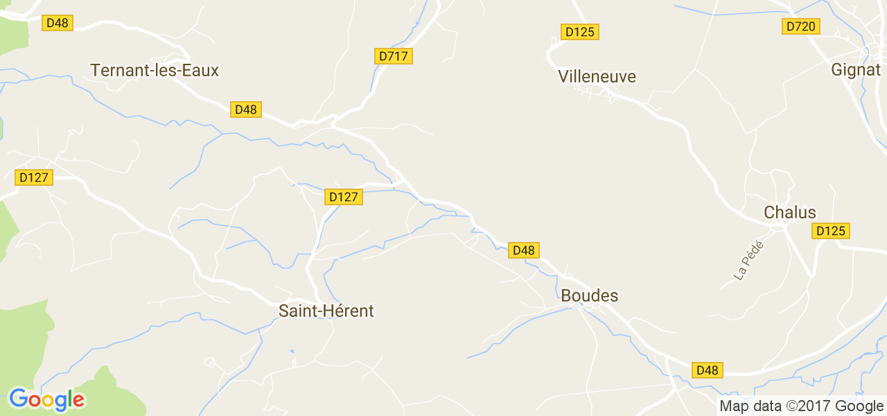 map de la ville de Saint-Hérent