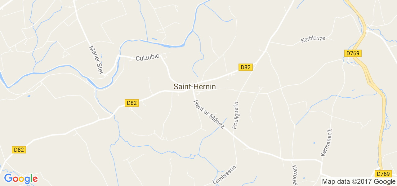 map de la ville de Saint-Hernin