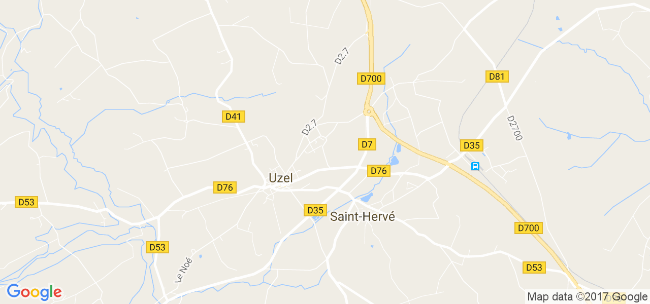 map de la ville de Saint-Hervé