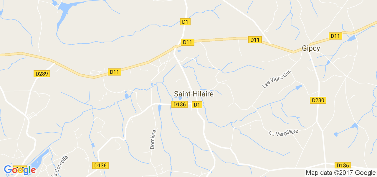 map de la ville de Saint-Hilaire