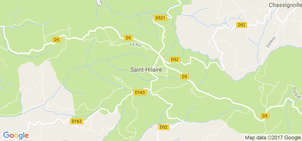 map de la ville de Saint-Hilaire