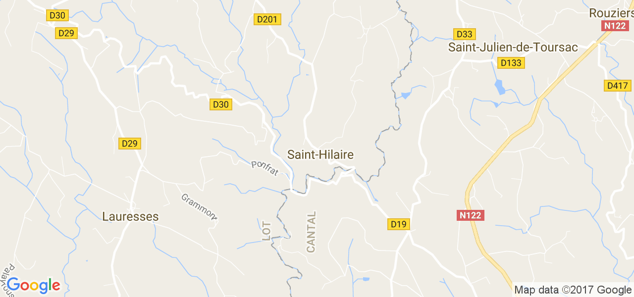 map de la ville de Saint-Hilaire