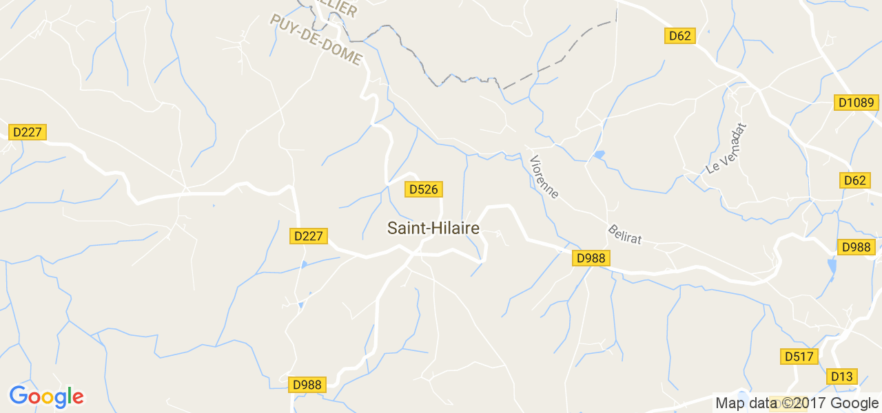 map de la ville de Saint-Hilaire