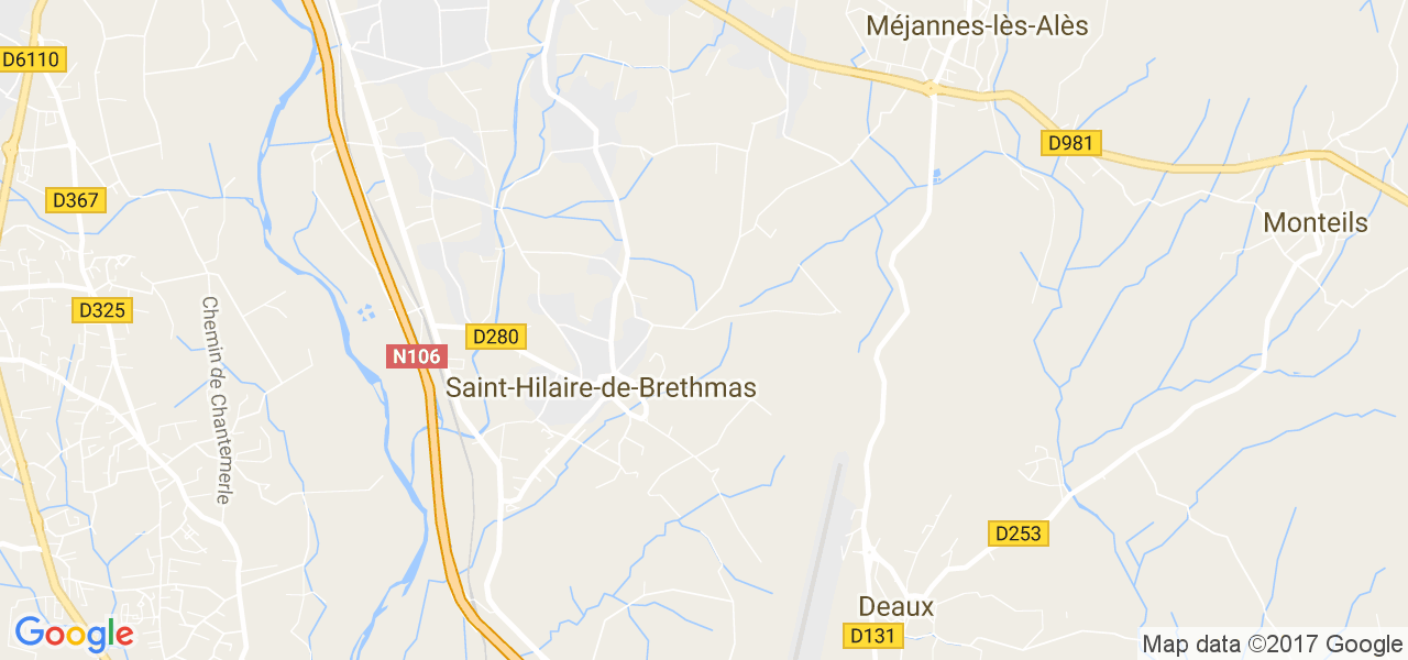 map de la ville de Saint-Hilaire-de-Brethmas