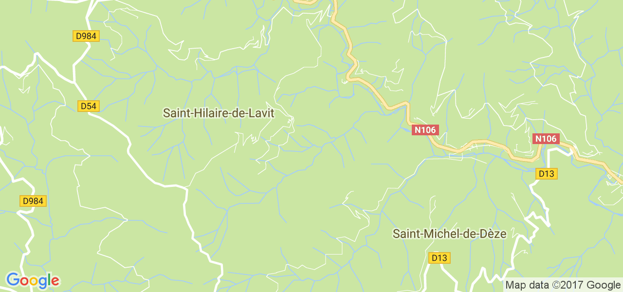 map de la ville de Saint-Hilaire-de-Lavit