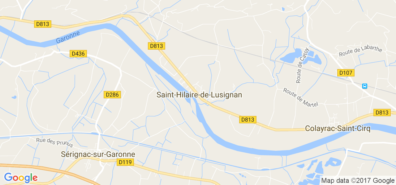 map de la ville de Saint-Hilaire-de-Lusignan