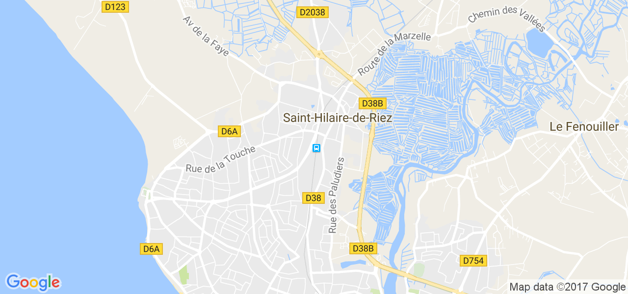 map de la ville de Saint-Hilaire-de-Riez