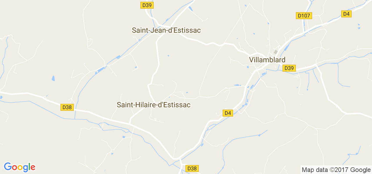 map de la ville de Saint-Hilaire-d'Estissac