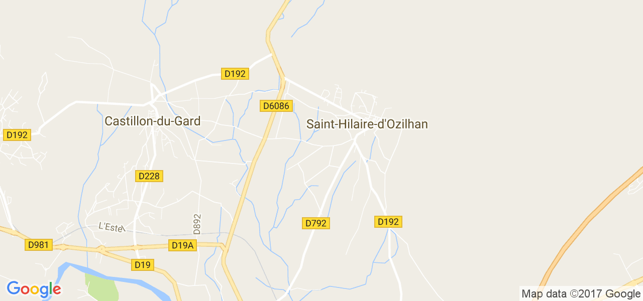 map de la ville de Saint-Hilaire-d'Ozilhan