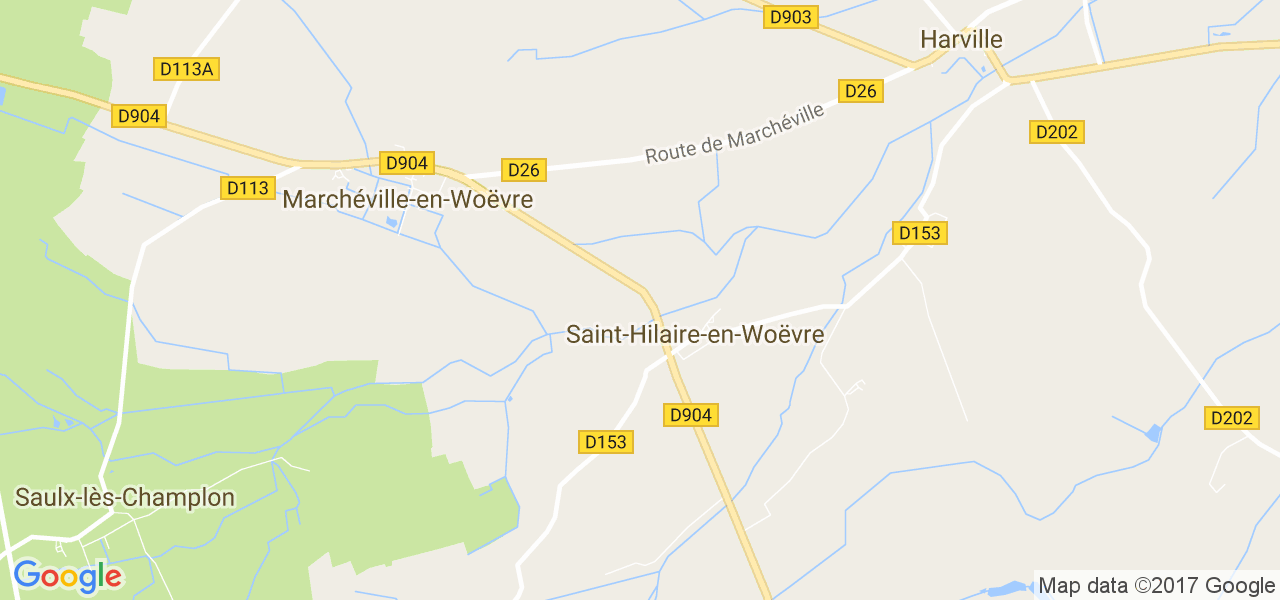 map de la ville de Saint-Hilaire-en-Woëvre