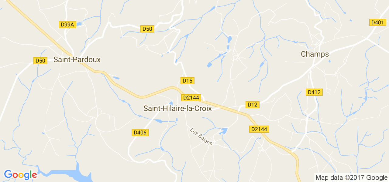 map de la ville de Saint-Hilaire-la-Croix