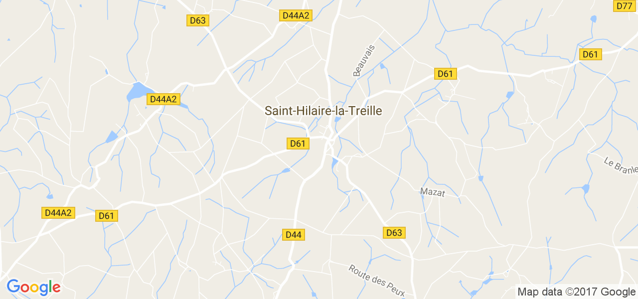 map de la ville de Saint-Hilaire-la-Treille