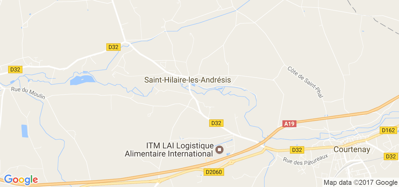 map de la ville de Saint-Hilaire-les-Andrésis