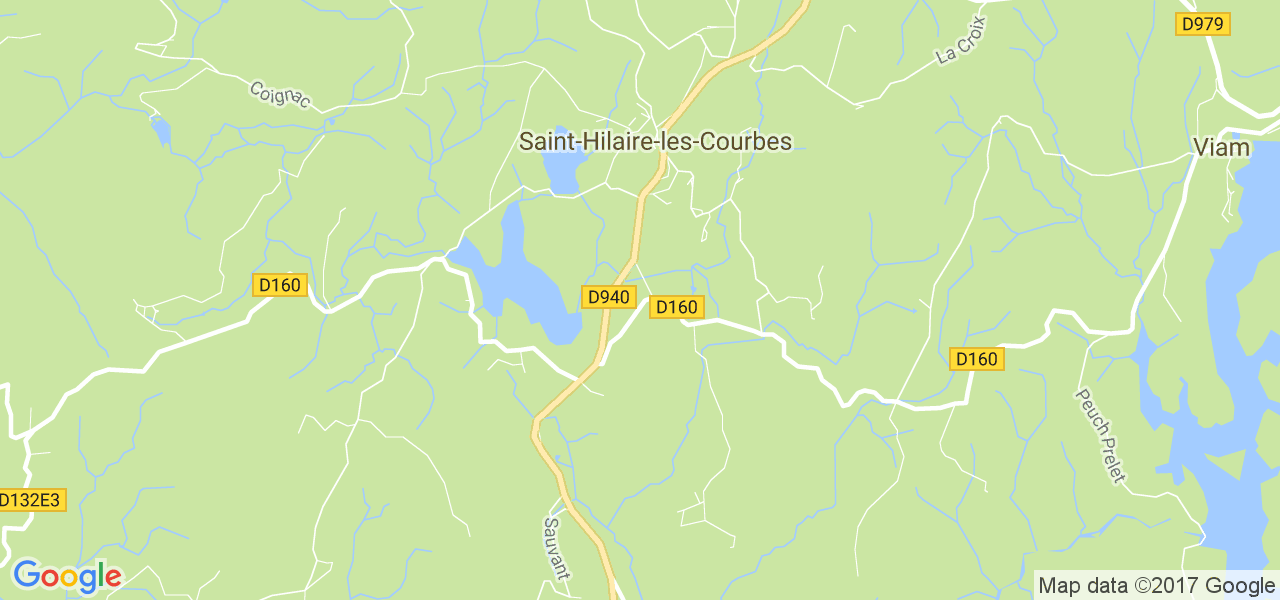 map de la ville de Saint-Hilaire-les-Courbes