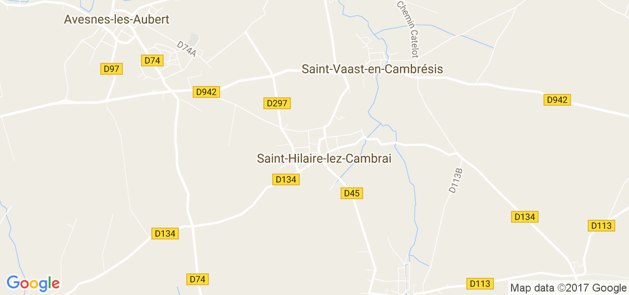 map de la ville de Saint-Hilaire-lez-Cambrai