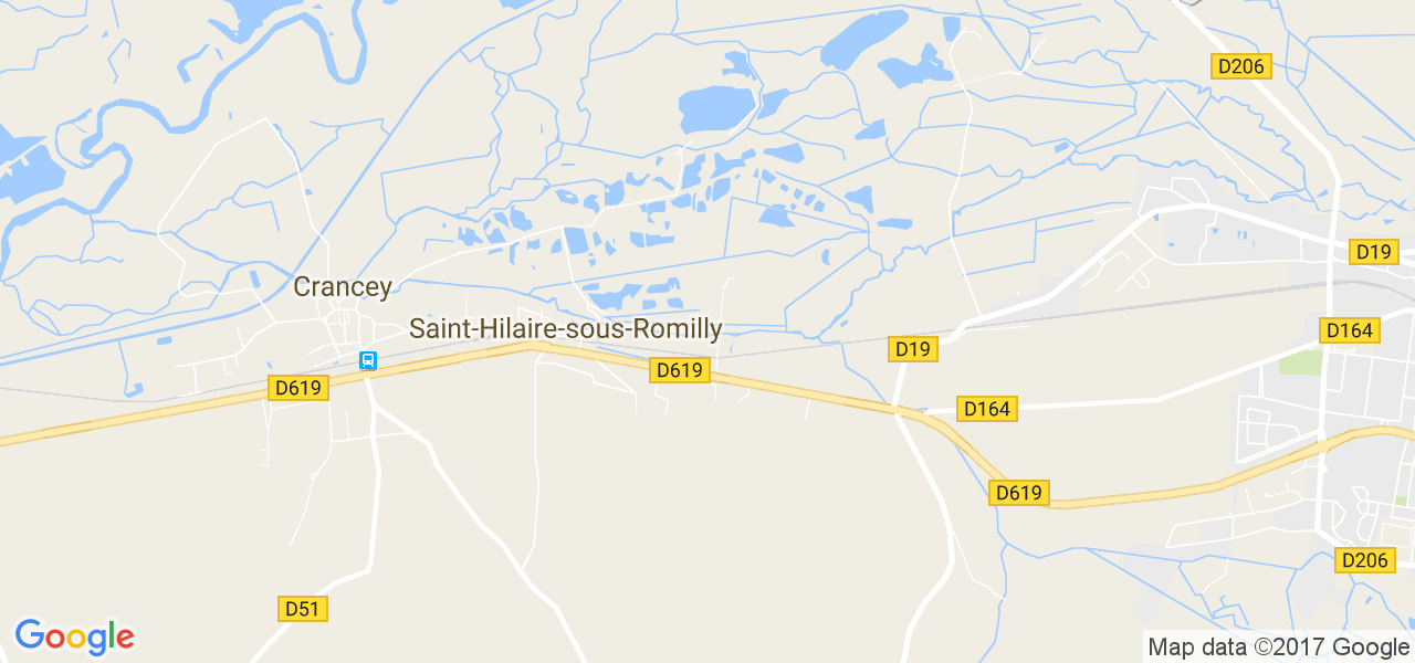 map de la ville de Saint-Hilaire-sous-Romilly