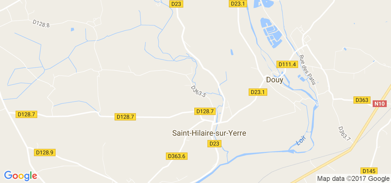 map de la ville de Saint-Hilaire-sur-Yerre