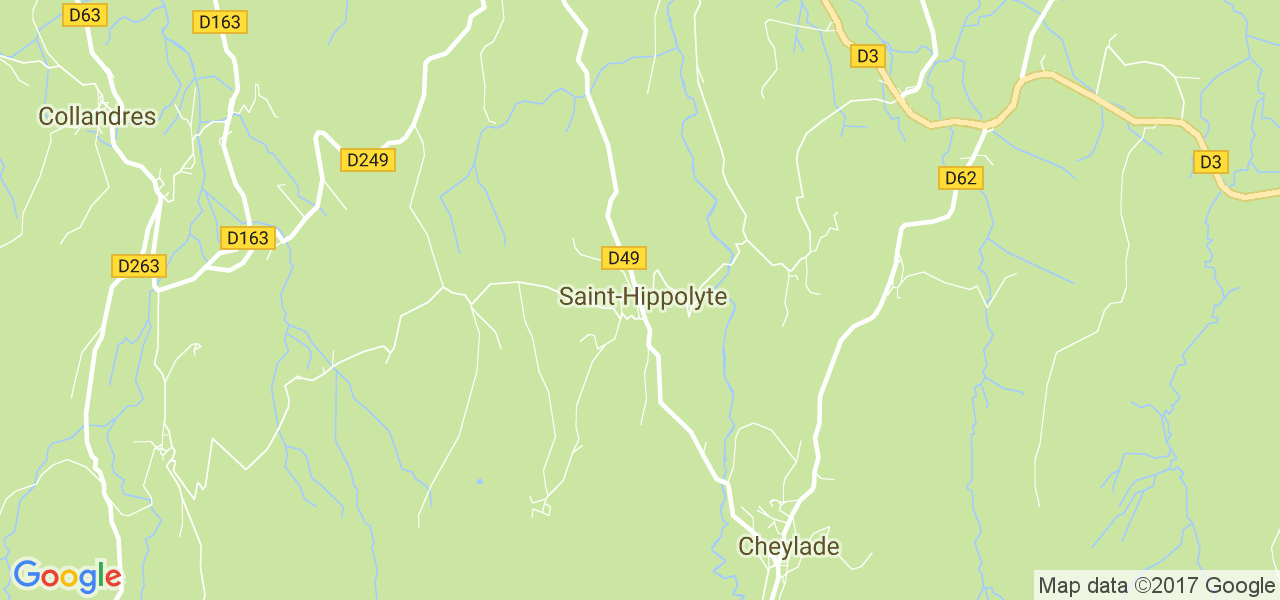 map de la ville de Saint-Hippolyte