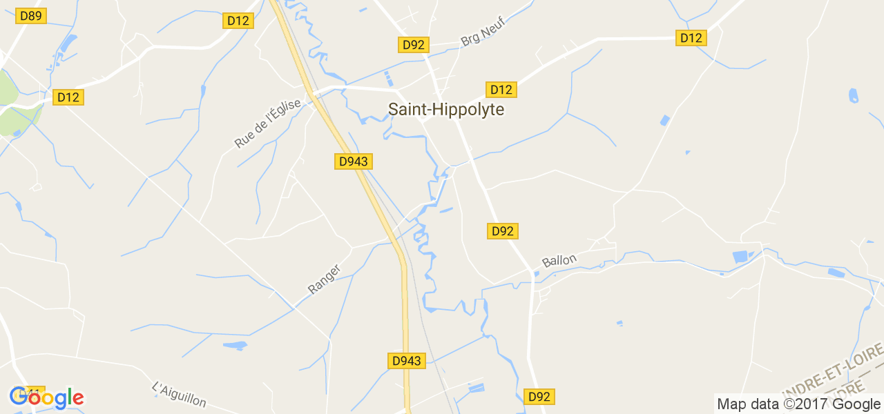 map de la ville de Saint-Hippolyte