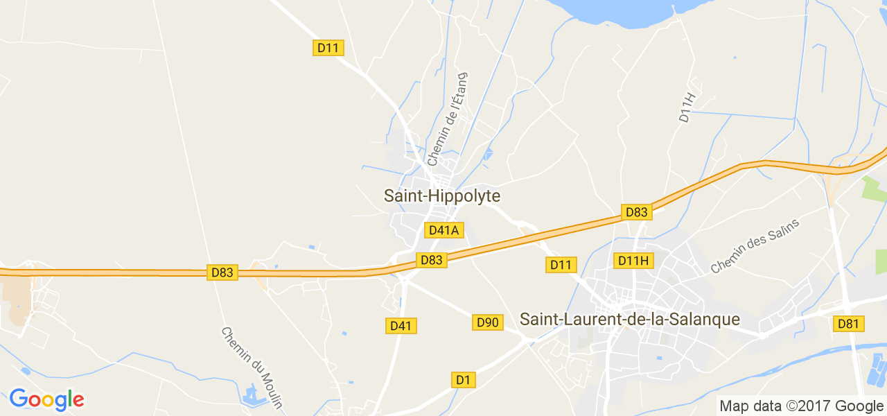 map de la ville de Saint-Hippolyte