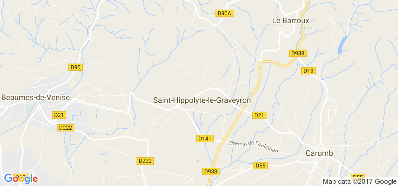 map de la ville de Saint-Hippolyte-le-Graveyron