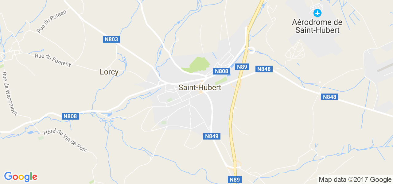 map de la ville de Saint-Hubert