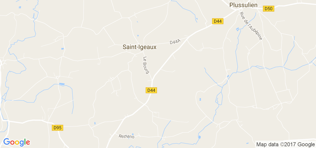 map de la ville de Saint-Igeaux