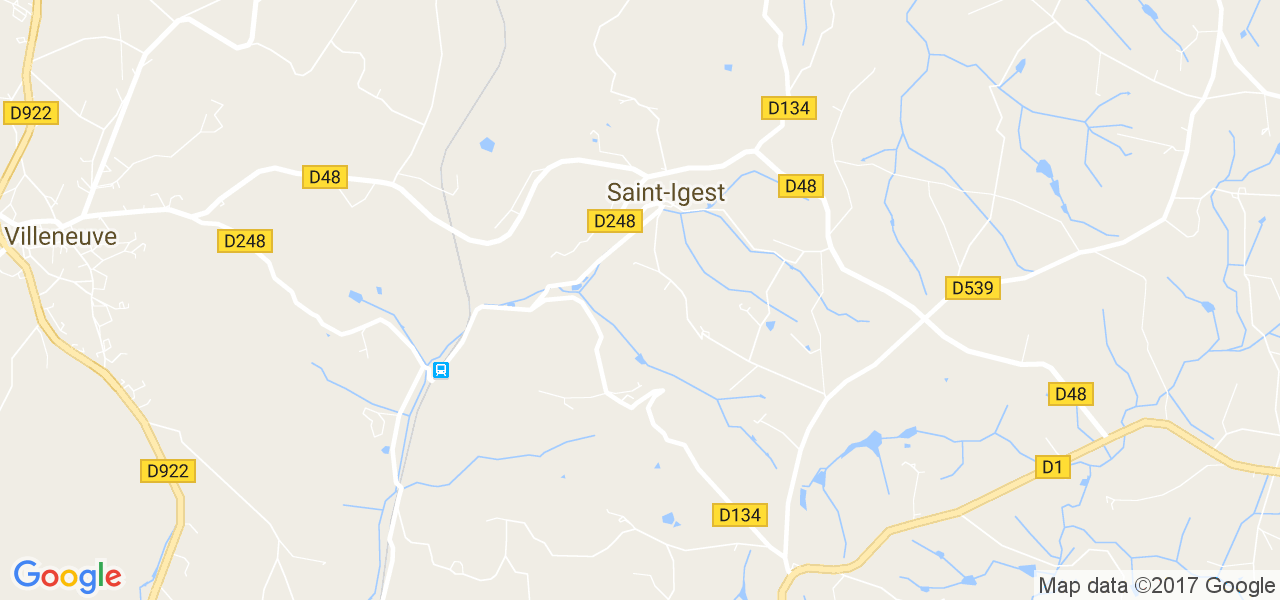 map de la ville de Saint-Igest