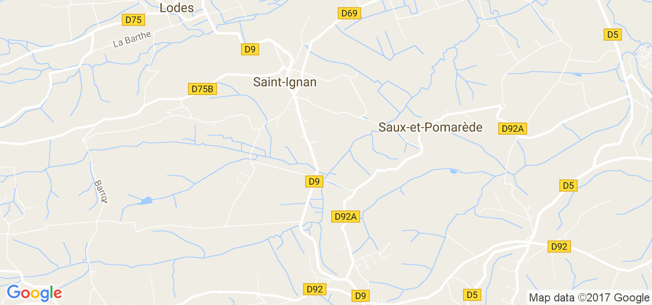 map de la ville de Saint-Ignan