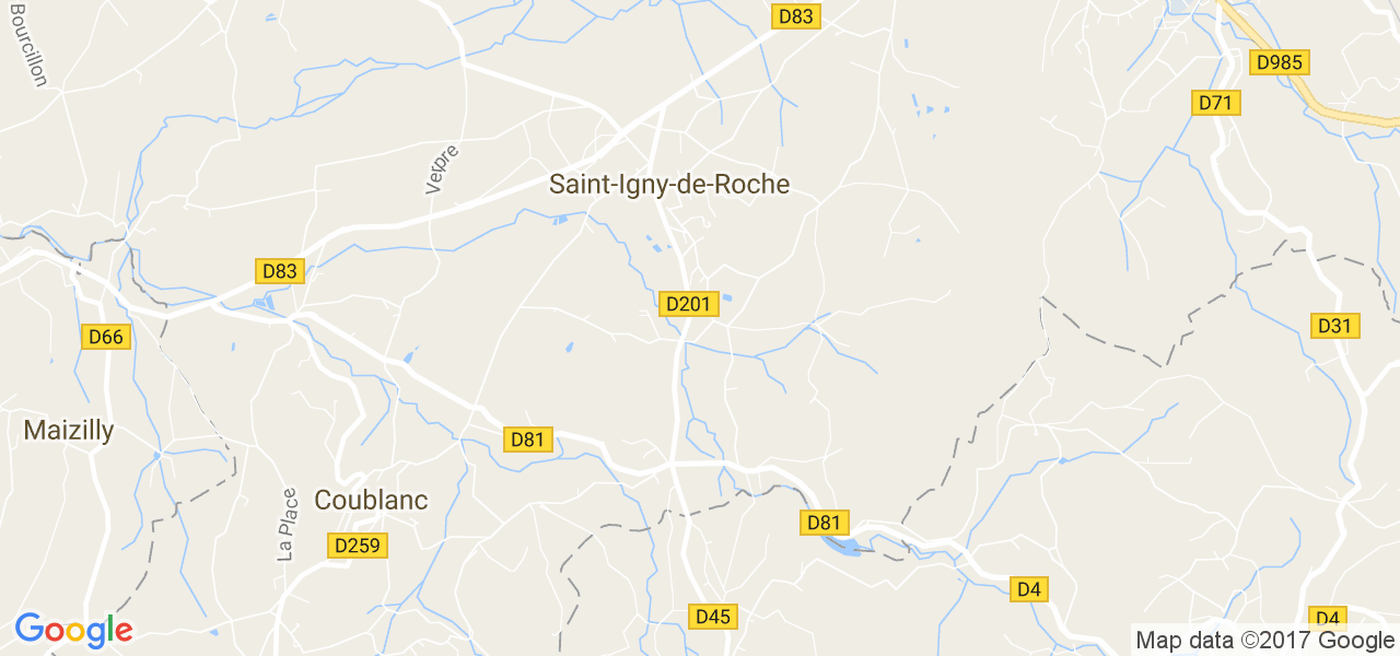 map de la ville de Saint-Igny-de-Roche