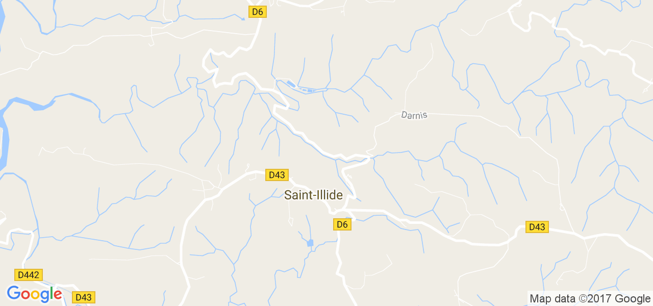 map de la ville de Saint-Illide