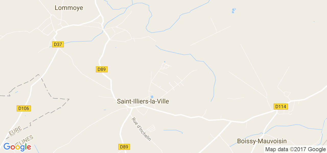 map de la ville de Saint-Illiers-la-Ville