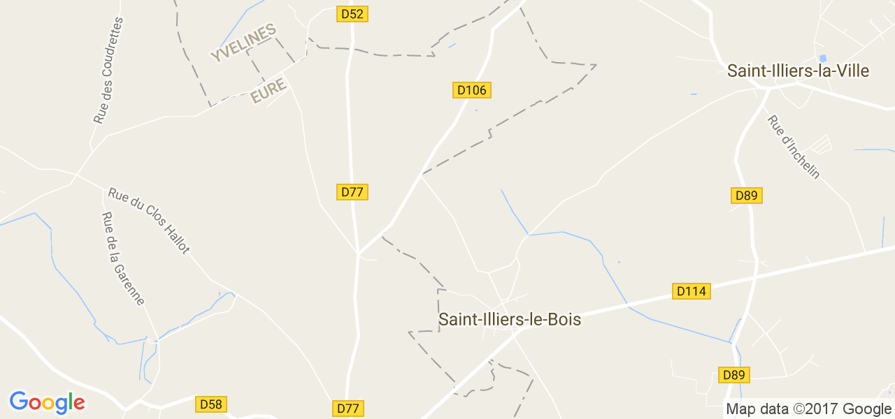 map de la ville de Saint-Illiers-le-Bois