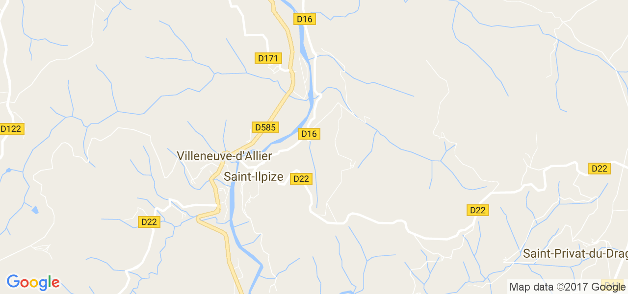 map de la ville de Saint-Ilpize