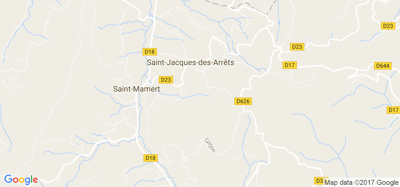 map de la ville de Saint-Jacques-des-Arrêts