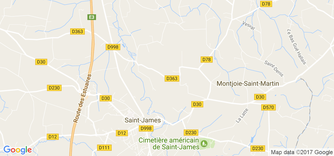 map de la ville de Saint-James