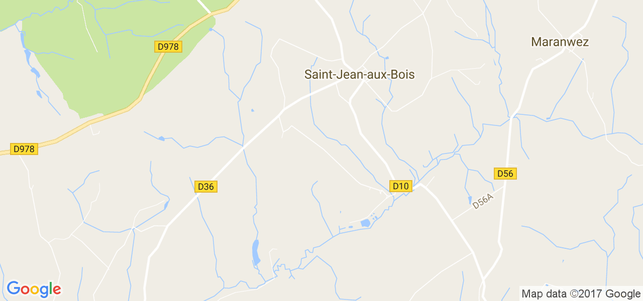 map de la ville de Saint-Jean-aux-Bois