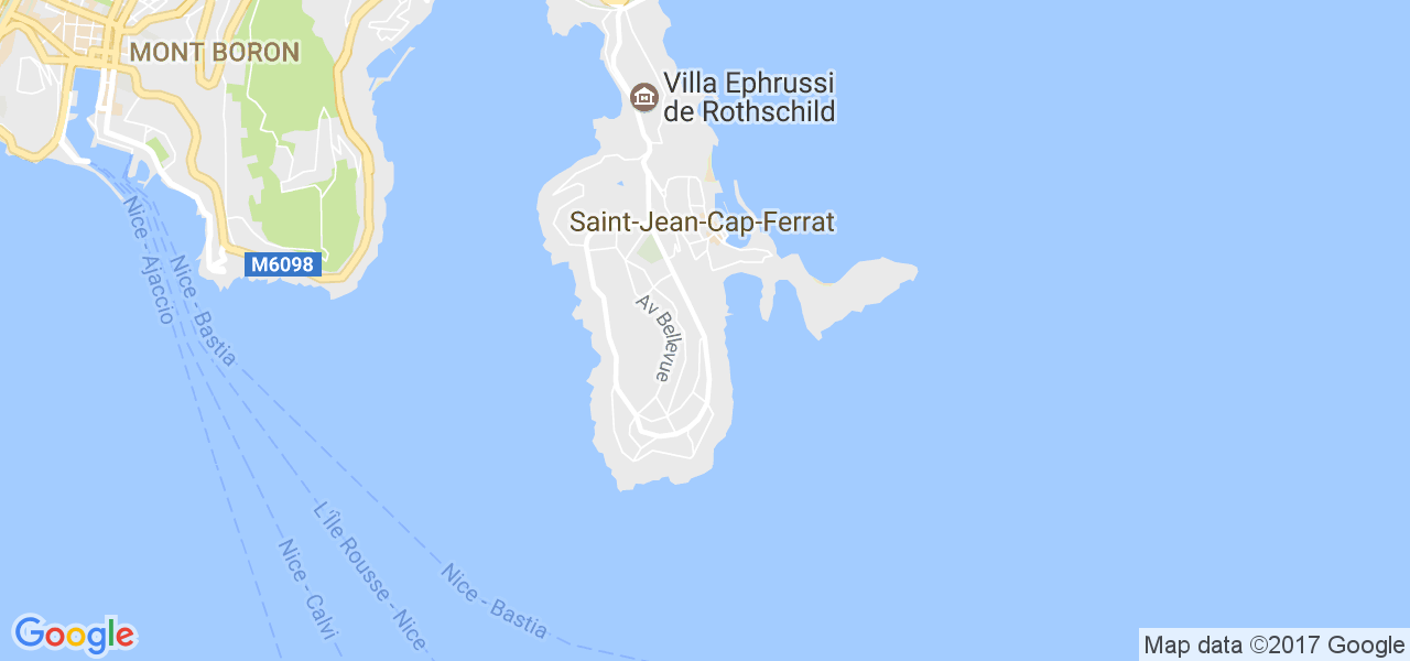 map de la ville de Saint-Jean-Cap-Ferrat