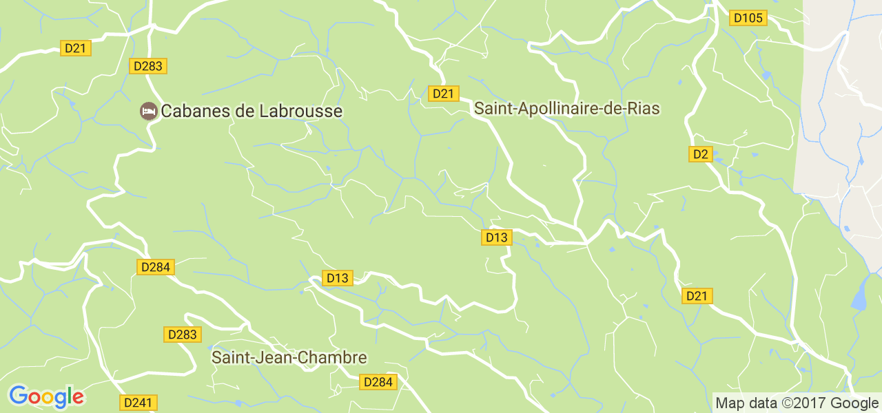 map de la ville de Saint-Jean-Chambre