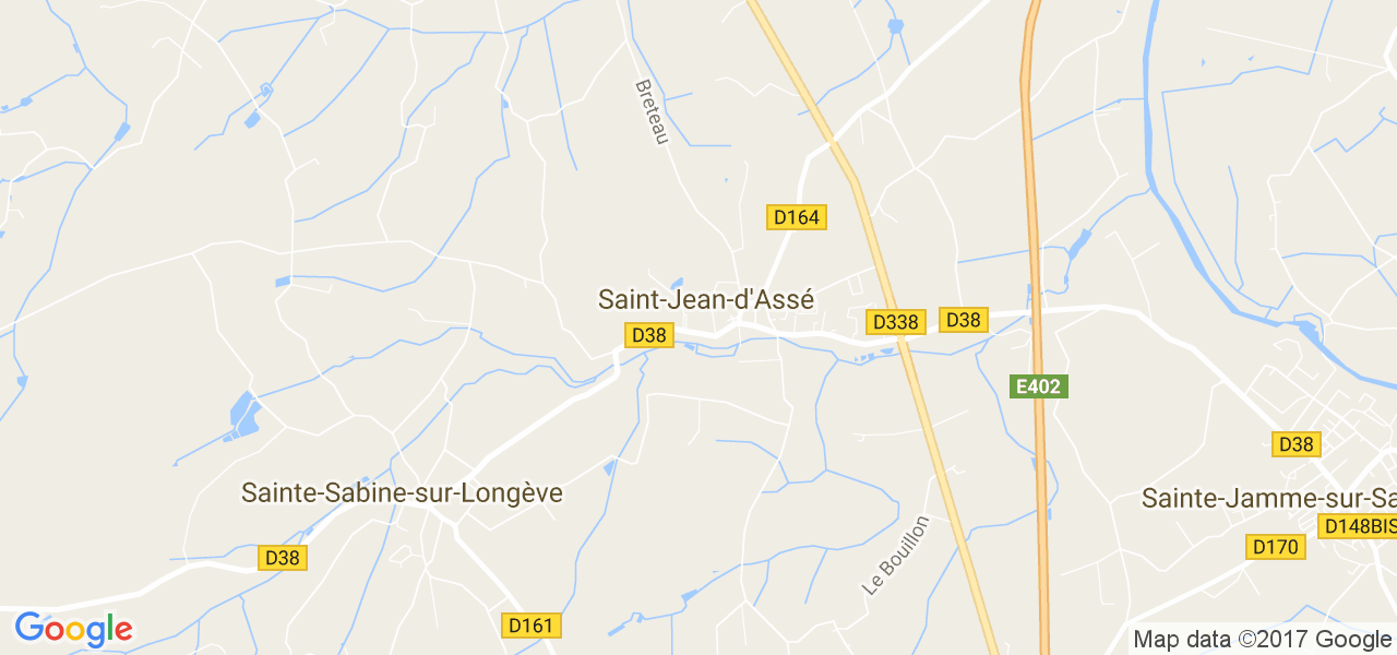 map de la ville de Saint-Jean-d'Assé