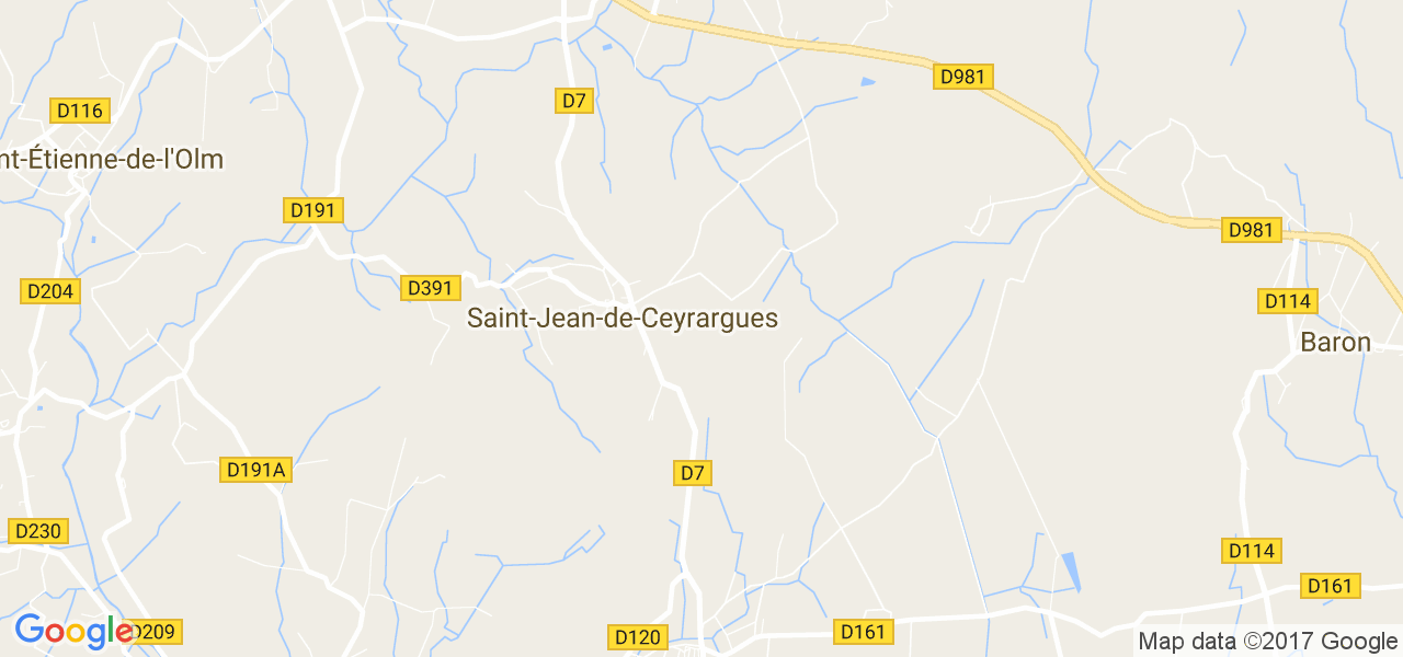 map de la ville de Saint-Jean-de-Ceyrargues