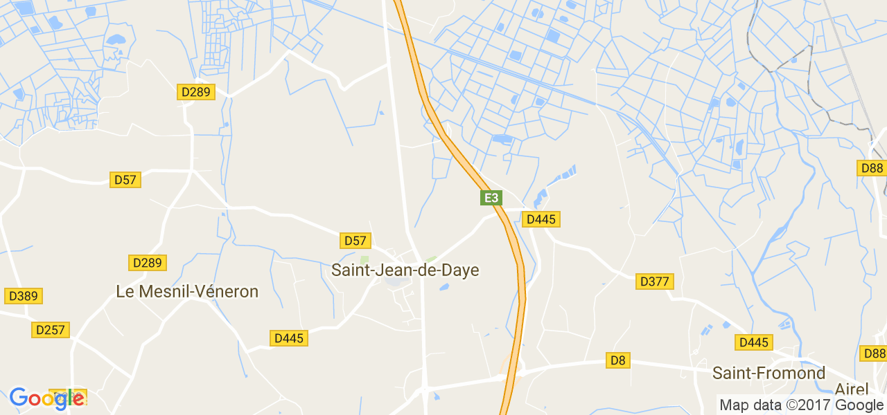 map de la ville de Saint-Jean-de-Daye