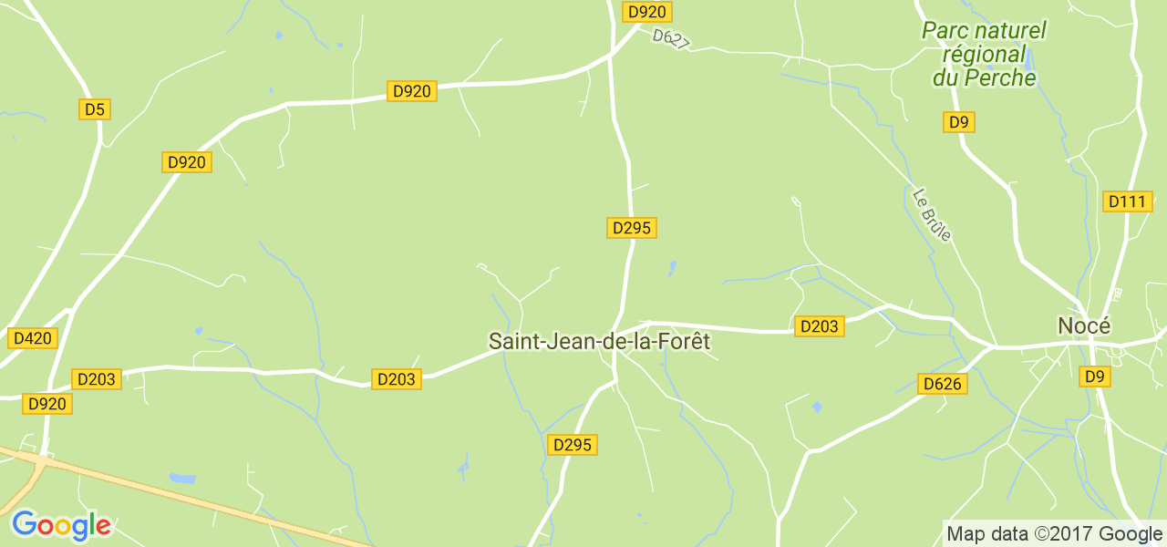 map de la ville de Saint-Jean-de-la-Forêt