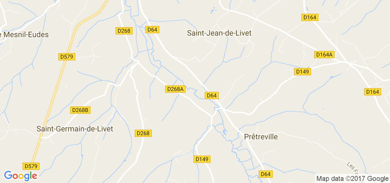 map de la ville de Saint-Jean-de-Livet