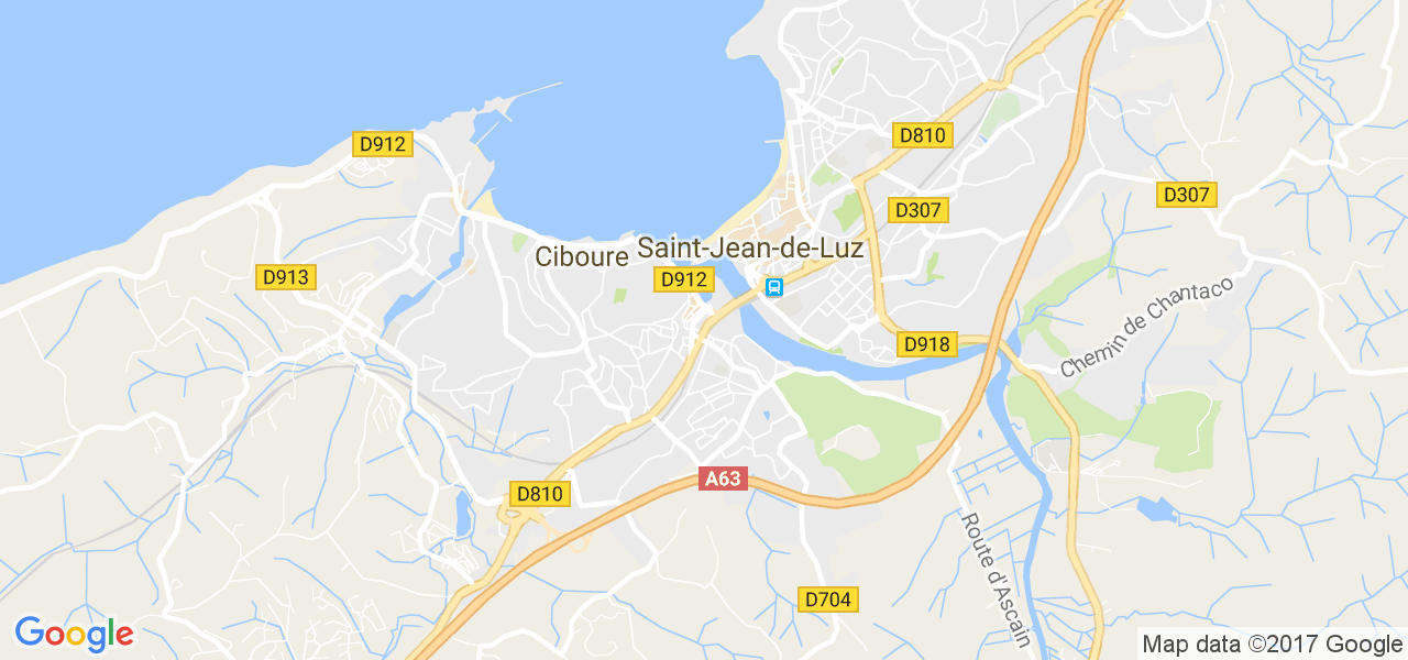 map de la ville de Saint-Jean-de-Luz