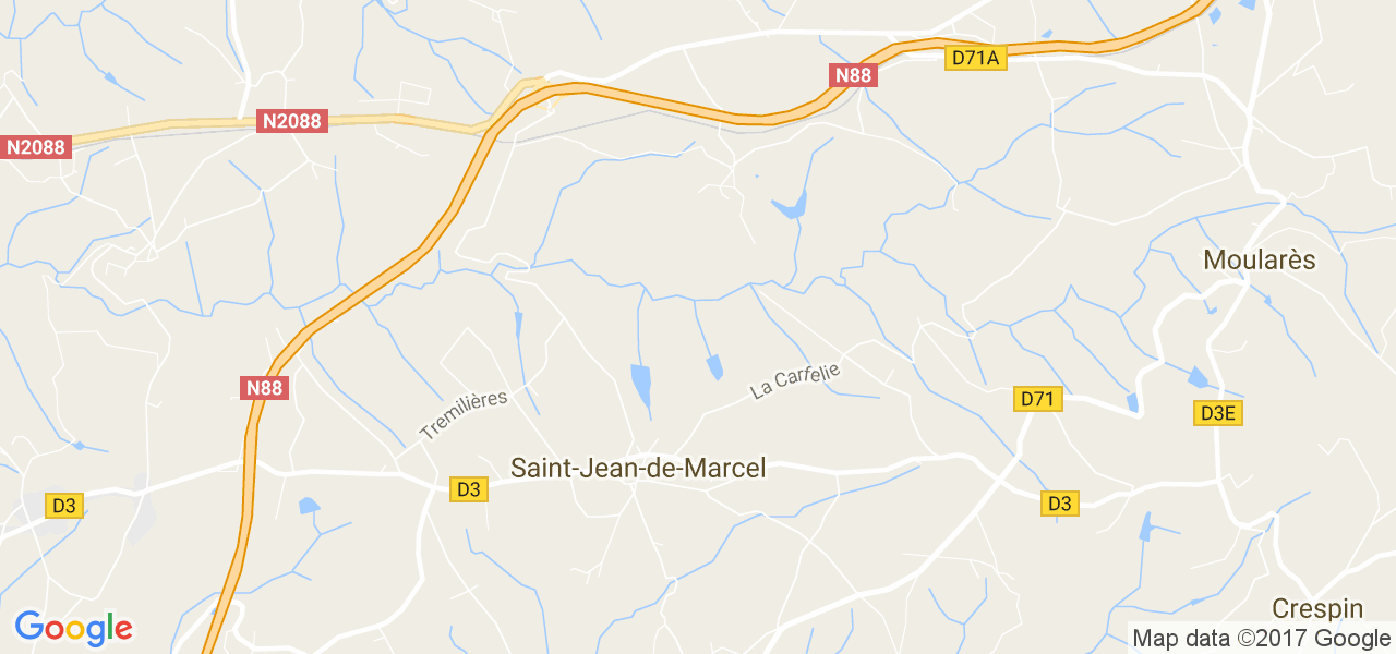 map de la ville de Saint-Jean-de-Marcel