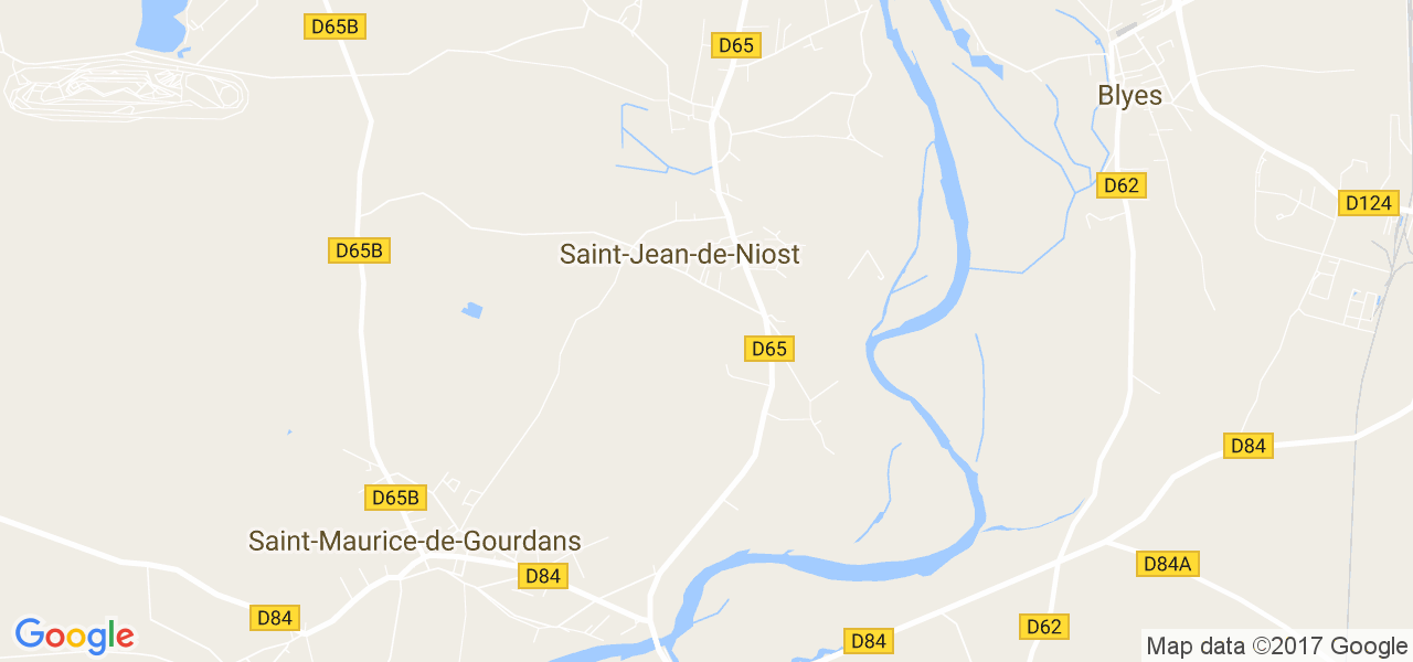map de la ville de Saint-Jean-de-Niost